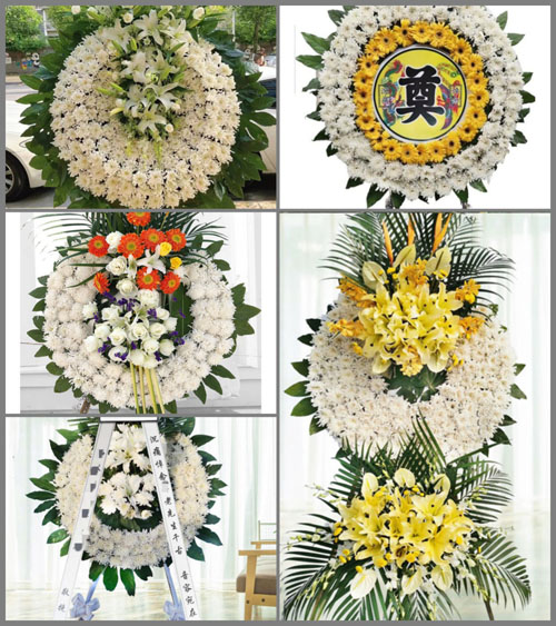 安徽六安市舒城县张母桥镇冒峰村花圈速递
